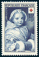 Image du timbre Portrait de Nicole Ricard enfant-d´après Quentin de La Tour