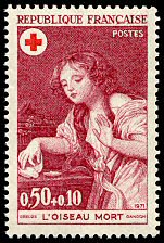 Image du timbre Greuze - L´Oiseau mort