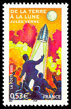 Image du timbre De la Terre à la Lune - 1865