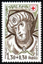 Image du timbre Église Jeanne d´Arc à RouenDétail de vitrail: Simon le magicien