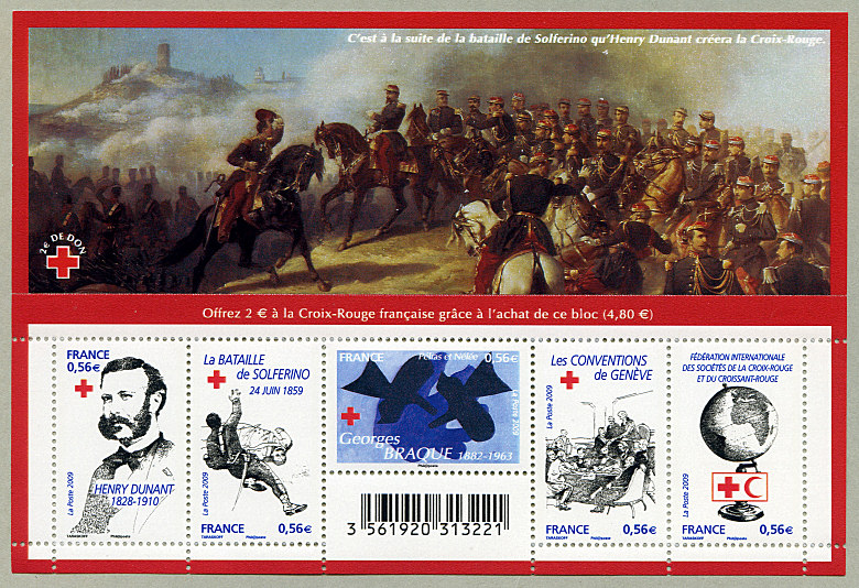 Image du timbre Feuillet de 5 timbres au profit de la Croix-Rouge
