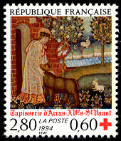 Image du timbre Tapisserie d'Arras Saint Vaast