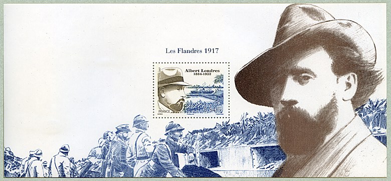 Image du timbre Souvenir philatélique Albert Londres 1884-1932 - «Les Flandres 1917»