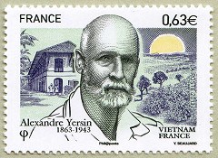 Image du timbre Alexandre Yersin 1863 - 1943 -Vietnam-France