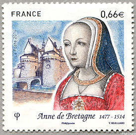 Image du timbre Anne de Bretagne 1477-1514