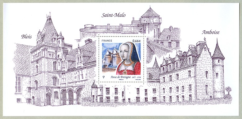 Image du timbre Anne de Bretagne 1477-1514 - Souvenir philatélique