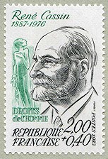 Image du timbre René Cassin 1887-1976-Droits de l'Homme