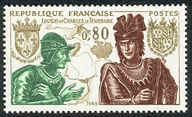 Image du timbre Louis XI et Charles le Téméraire