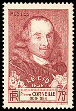 Image du timbre Pierre Corneille 1606-1684-Le Cid 1636