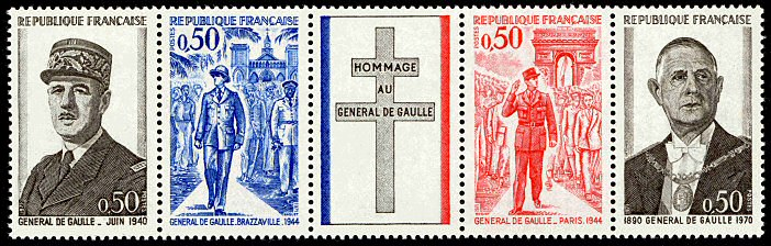 Image du timbre Bande de 4 timbres et une vignette  