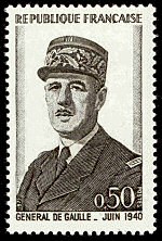 Image du timbre Général de Gaulle - Juin 1940