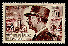 Image du timbre Maréchal de Lattre de Tassigny 15F