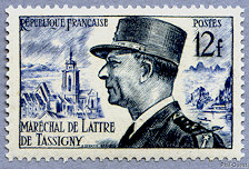 Image du timbre Maréchal de Lattre de Tassigny 12F