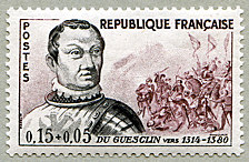 Image du timbre Du Guesclin vers 1314-1380