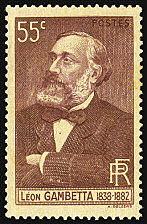 Image du timbre Léon Gambetta 1838-1882