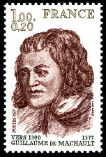 Image du timbre Guillaume de Machaut vers 1300-1377
