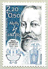 Image du timbre Paul Héroult-Chimiste 1863 - 1914