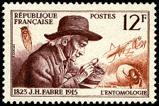 Image du timbre Jean-Henri Fabre 1823-1915-L'entomologie