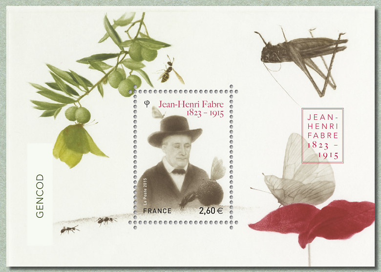 Image du timbre Jean-Henri Fabre 1823-1915 - Le timbre sur feuillet