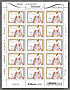 La feuille de 15  timbres de Julie-Victoire Daubié