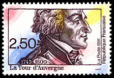 Image du timbre La Tour d´Auvergne 1743-1800