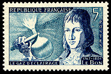 Image du timbre Philippe Le Bon 1767-1804Le gaz d'éclairage
