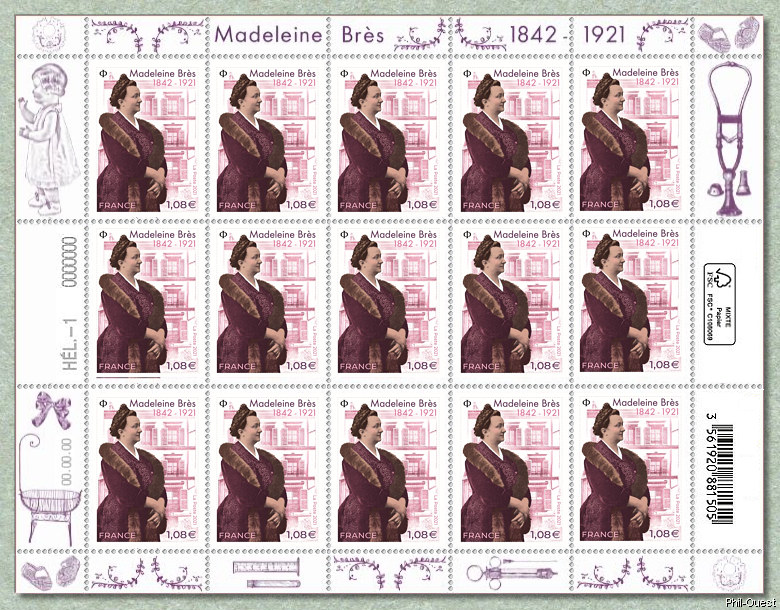 Image du timbre Madeleine Brès 1842-1921