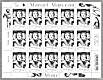 Feuillet de 15 timbres de Marcel Marceau 1923-2007