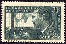 Image du timbre Mermoz 30c vert foncé