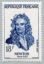 Image du timbre Newton  1642-1727