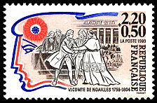 Image du timbre Vicomte de Noailles 1756-1804