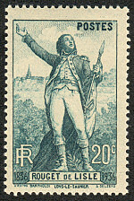 Image du timbre Rouget de Lisle 1836-1936-Statue de Bartholdi à Lons-le-Saunier