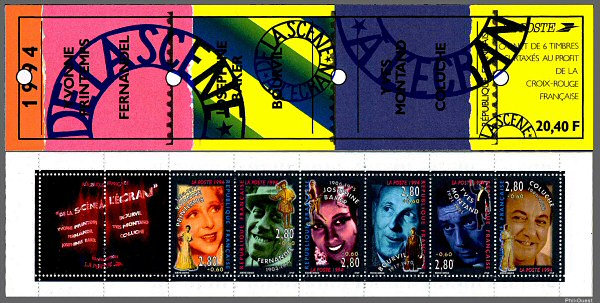 Image du timbre Bande-carnet «De la scène à l'écran»
