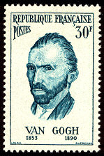 Image du timbre Vincent Van Gogh 1833-1890