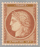 Image du timbre Le timbre issu du bloc- feuillet-150 ans carte postale en France
