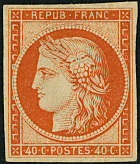 Image du timbre Cérès 40c orange