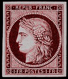 Image du timbre Cérès 1 franc carmin
