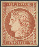 Image du timbre Cérès 1 franc vermillon