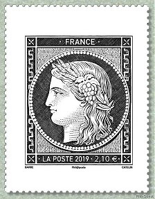 Image du timbre Cérès noire grand format