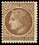 Image du timbre Cérès de Mazelin 2F50 brun