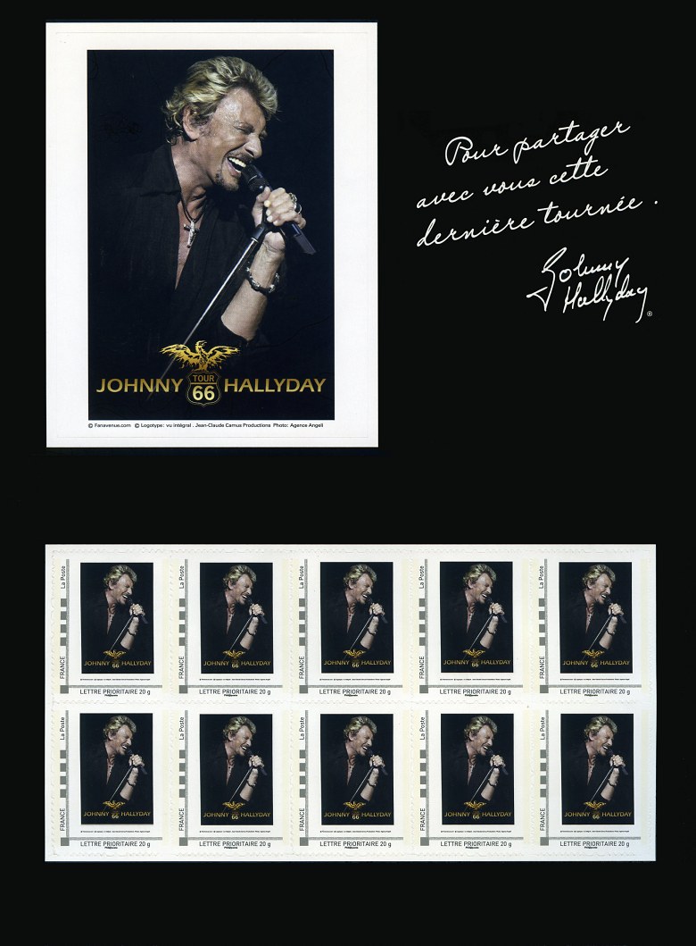 Image du timbre Collector Johnny Hallyday  Tournée 