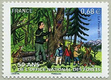 Image du timbre 50 ans de l'Office National des Forêts