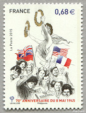 Image du timbre 70e anniversaire du 8 mai 1945