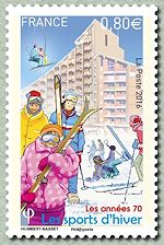Image du timbre Les sports d'hiver
