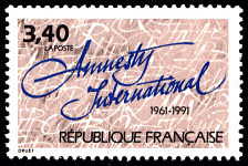 Image du timbre 30ème anniversaire d'Amnesty International
