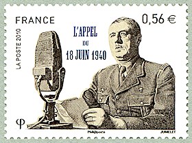 Image du timbre L'appel du 18 juin 1940 - 70ème anniversaire