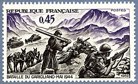 Image du timbre Bataille du Garigliano - mai 1944