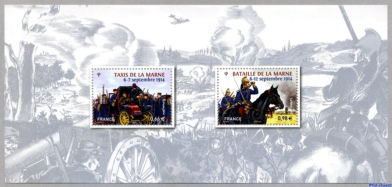 Image du timbre Souvenir philatélique du CENTENAIRE DE LA BATAILLE DE LA MARNE - 6-12 septembre 1914