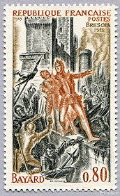 Image du timbre Bayard - Siège de Brescia 1512