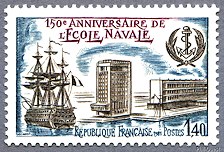 Image du timbre Brest-Lanvéoc150ème anniversaire de l´École Navale